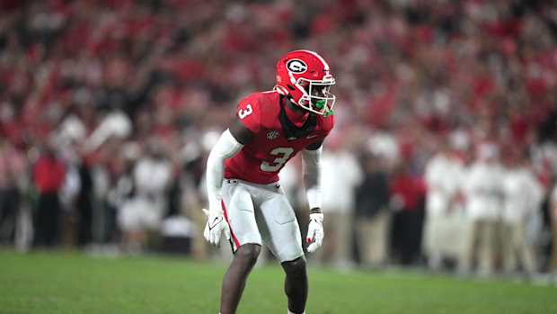 Georgia Bulldogs defensive back Kamari Lassiter (3) against the UAB Blazers in the second half at Sanford Stadium.